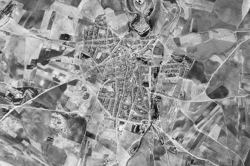 Ortofoto de 1956-1957 del núcleo de Belalcázar