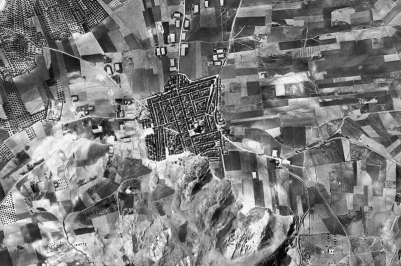 Ortofoto de 1956-1957 del núcleo de Benamejí