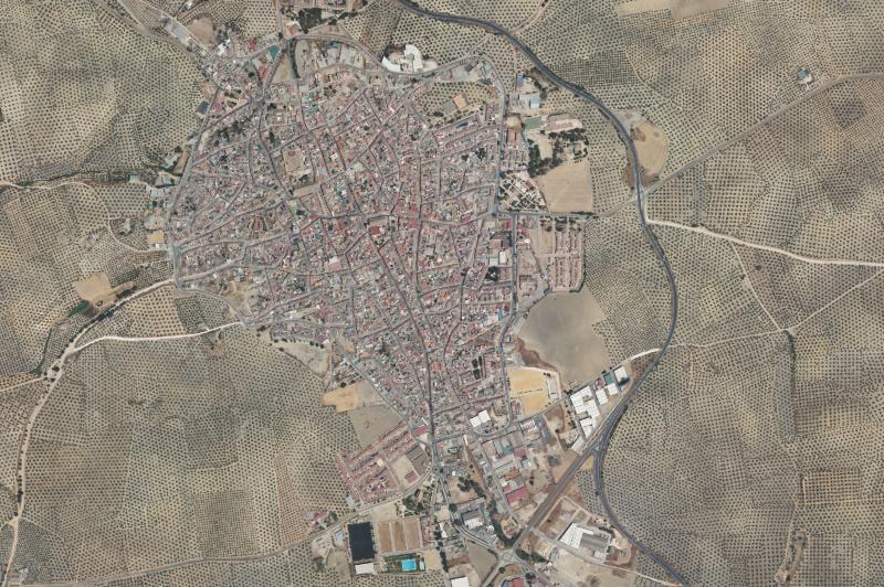 Ortofoto actual del núcleo de Bujalance