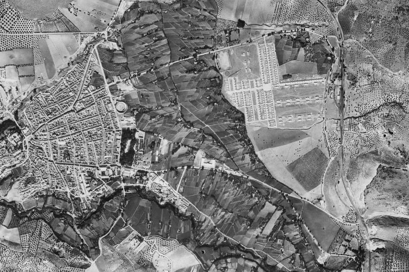 Ortofoto de 1956-1957 del núcleo de Cabra