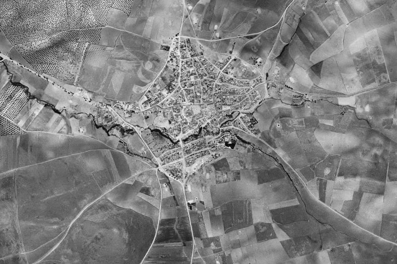 Ortofoto de 1956-1957 del núcleo de Cañete de las Torres