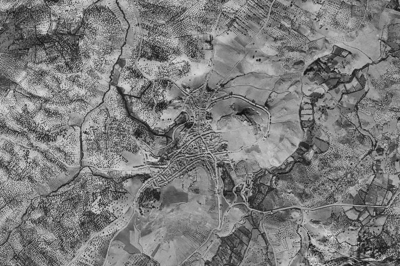 Ortofoto de 1956-1957 del núcleo de Carcabuey