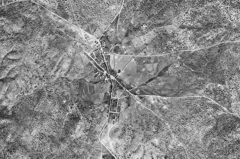 Ortofoto de 1956-1957 del núcleo de Cardeña