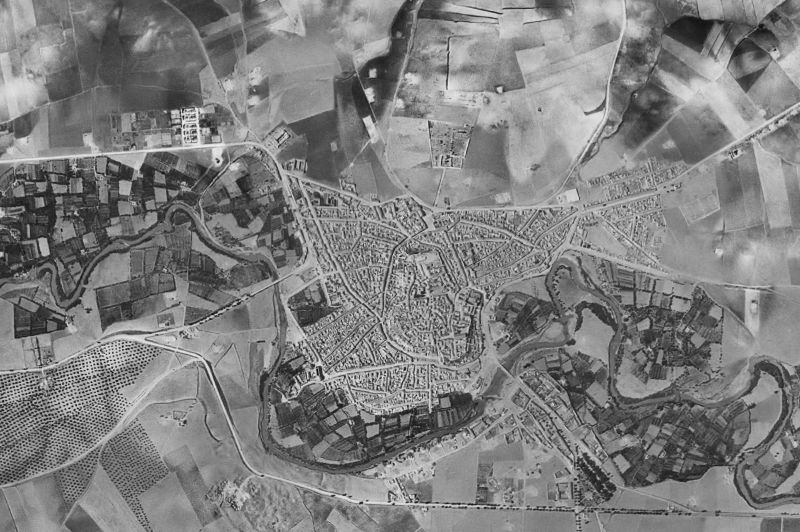 Ortofoto de 1956-1957 del núcleo de Castro del Río