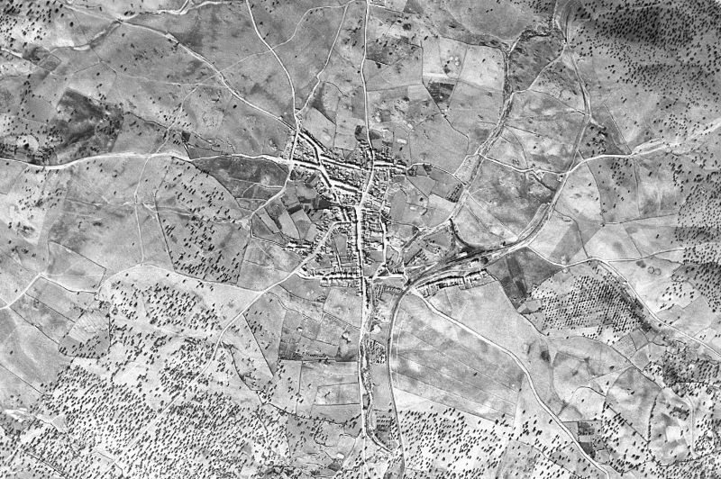 Ortofoto de 1956-1957 del núcleo de Conquista