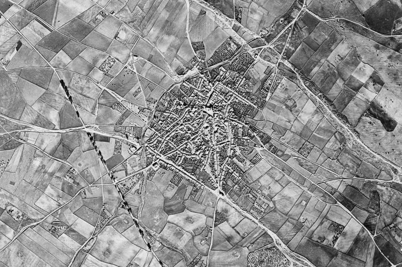 Ortofoto de 1956-1957 del núcleo de Dos Torres
