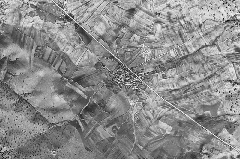 Ortofoto de 1956-1957 del núcleo de Fuente la Lancha