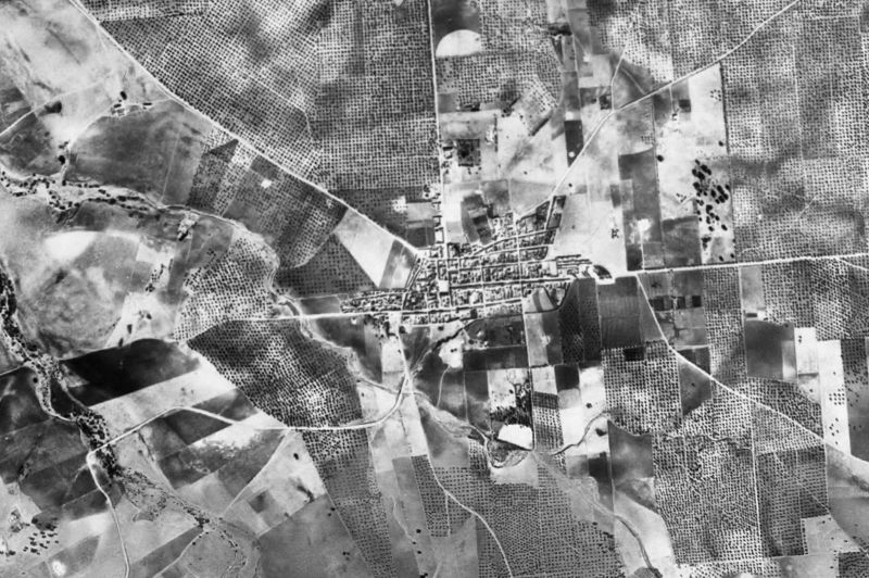 Ortofoto de 1956-1957 del núcleo de Fuente Palmera
