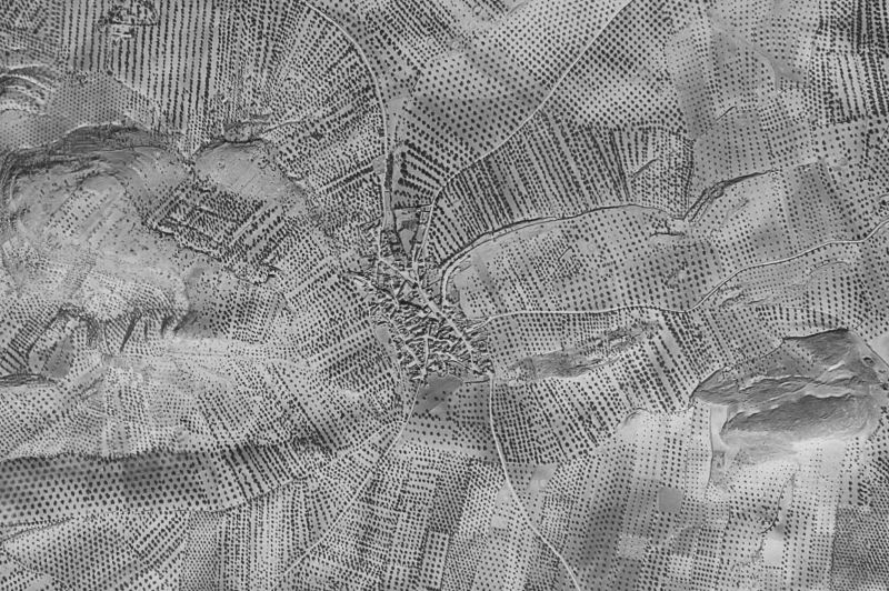 Ortofoto de 1956-1957 del núcleo de Fuente-Tójar