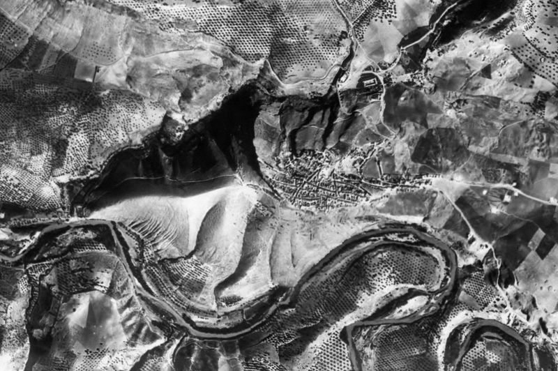 Ortofoto de 1956-1957 del núcleo de Iznájar