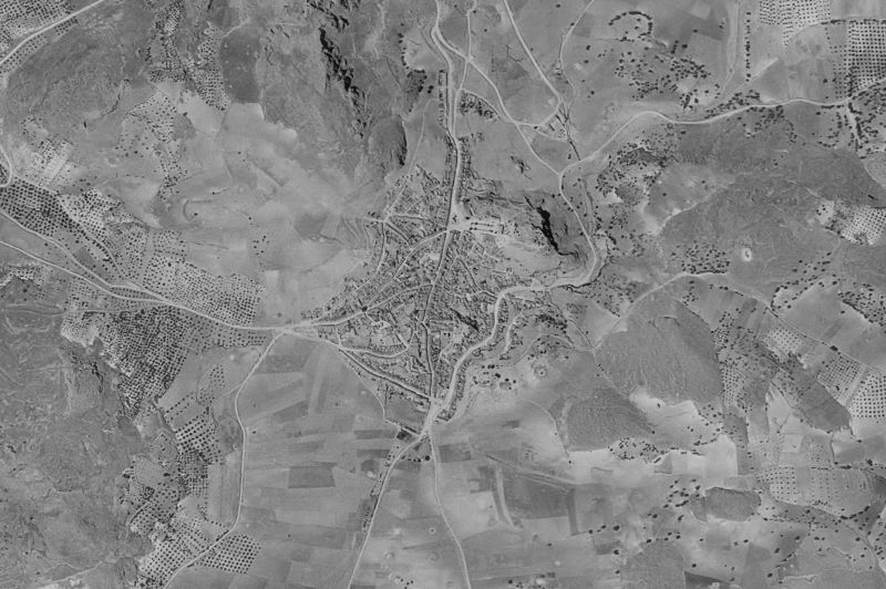 Ortofoto de 1956-1957 del núcleo de Luque