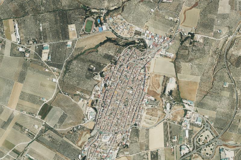 Ortofoto actual del núcleo de Montalbán de Córdoba
