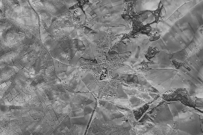 Ortofoto de 1956-1957 del núcleo de Montemayor