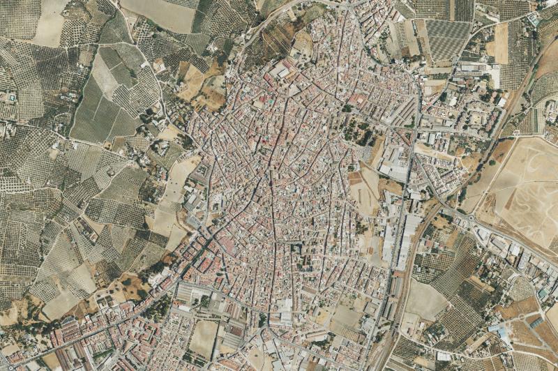 Ortofoto actual del núcleo de Montilla