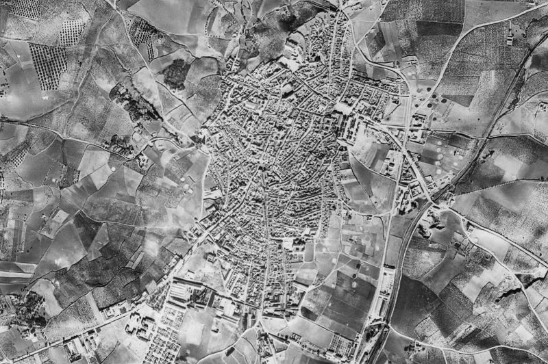 Ortofoto de 1956-1957 del núcleo de Montilla