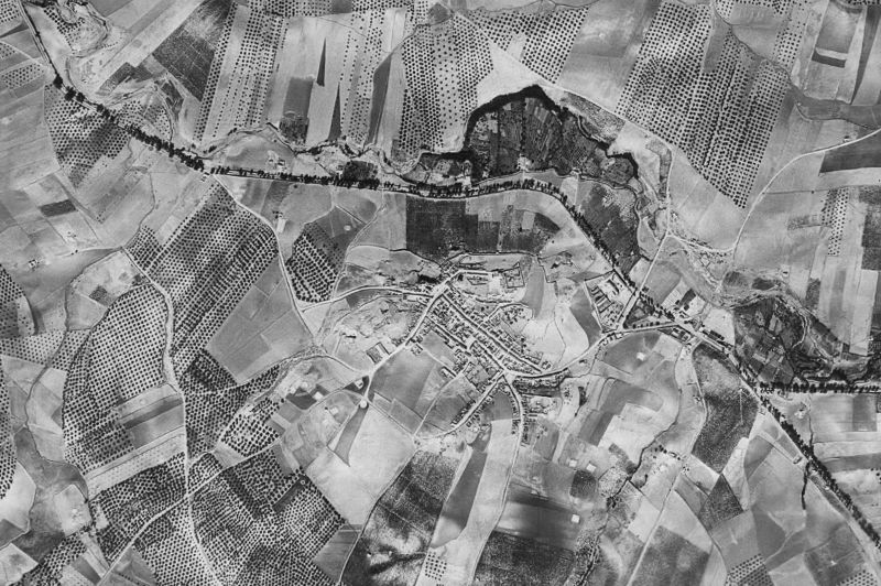 Ortofoto de 1956-1957 del núcleo de Monturque