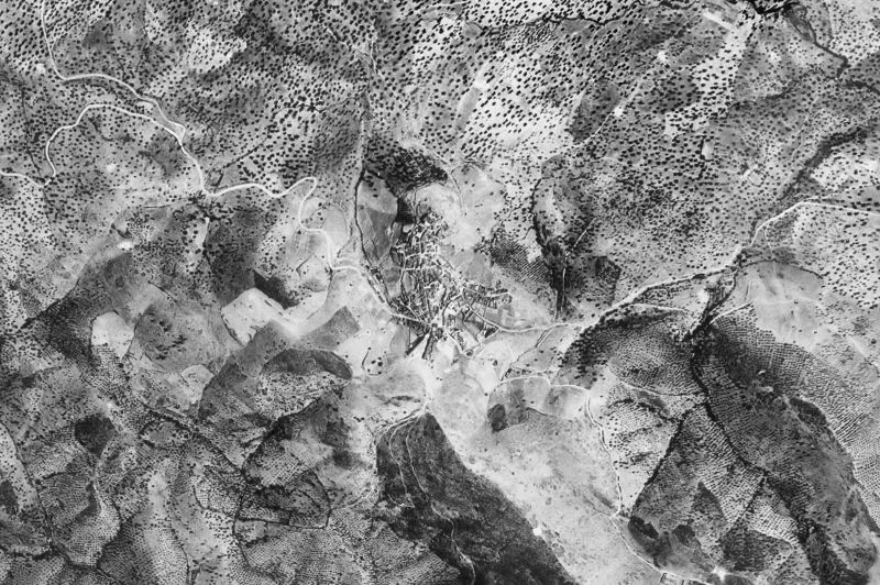Ortofoto de 1956-1957 del núcleo de Obejo
