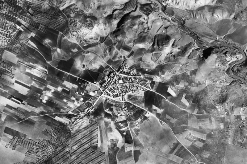 Ortofoto de 1956-1957 del núcleo de Palenciana