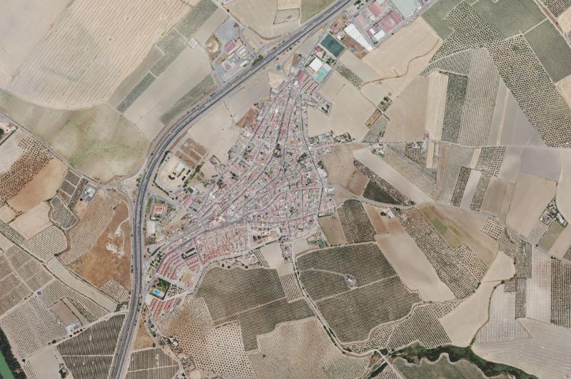 Ortofoto actual del núcleo de Pedro Abad