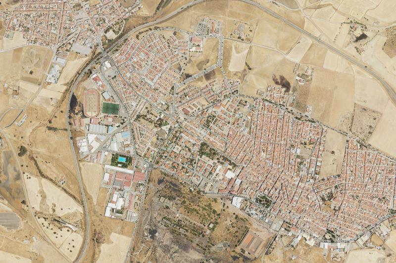 Ortofoto actual del núcleo de Peñarroya-Pueblonuevo