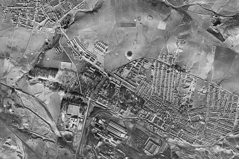 Ortofoto de 1956-1957 del núcleo de Peñarroya-Pueblonuevo