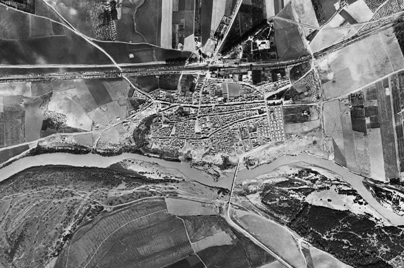 Ortofoto de 1956-1957 del núcleo de Posadas