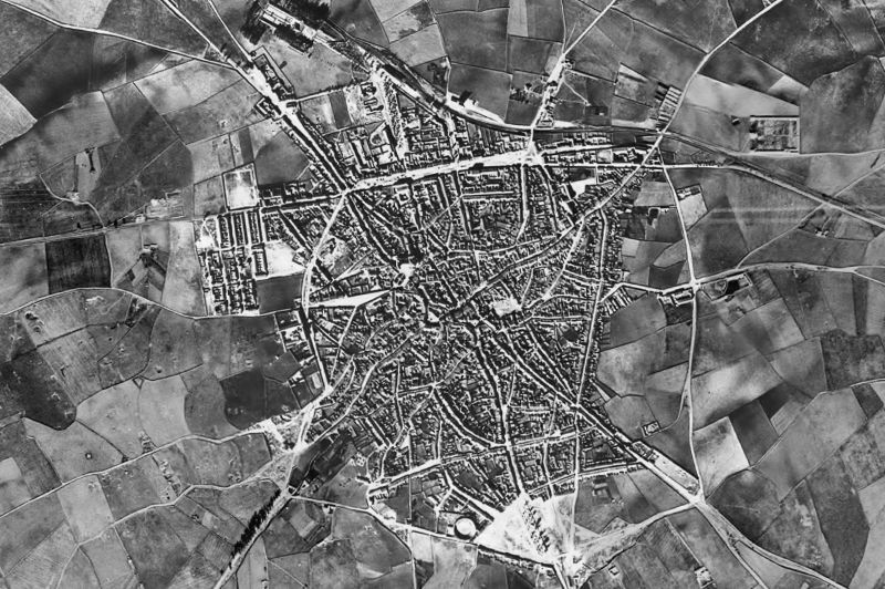 Ortofoto de 1956-1957 del núcleo de Pozoblanco