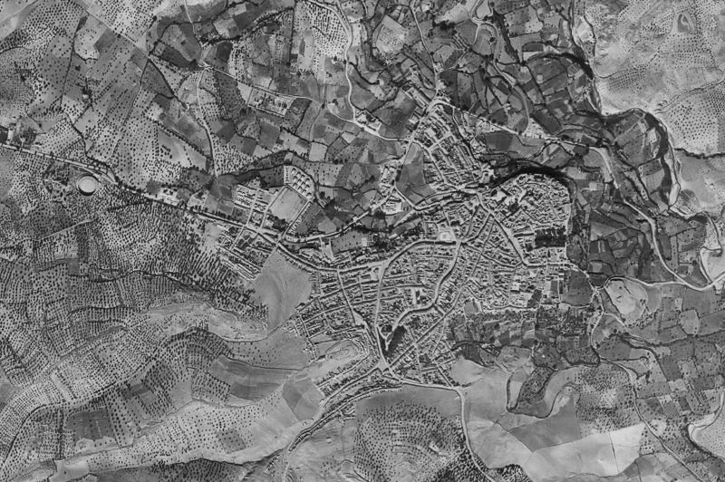 Ortofoto de 1956-1957 del núcleo de Priego de Córdoba