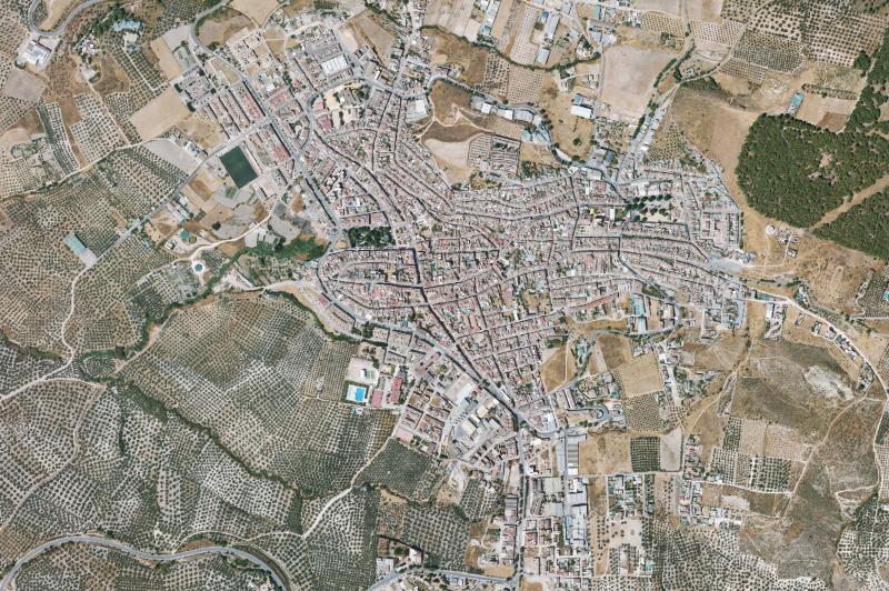 Ortofoto actual del núcleo de Rute