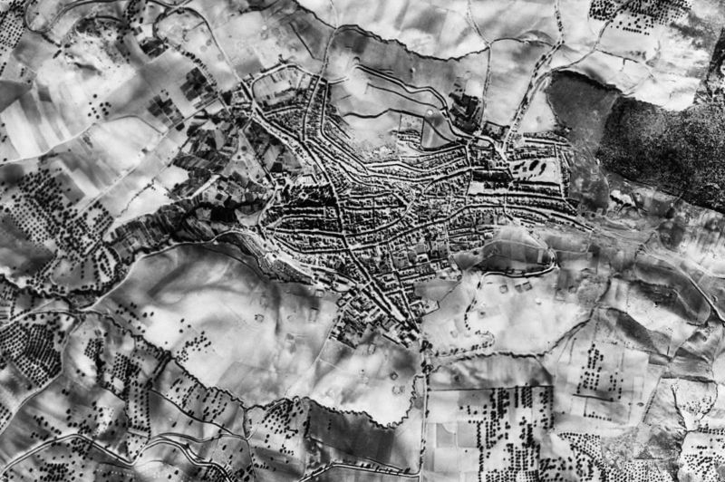 Ortofoto de 1956-1957 del núcleo de Rute
