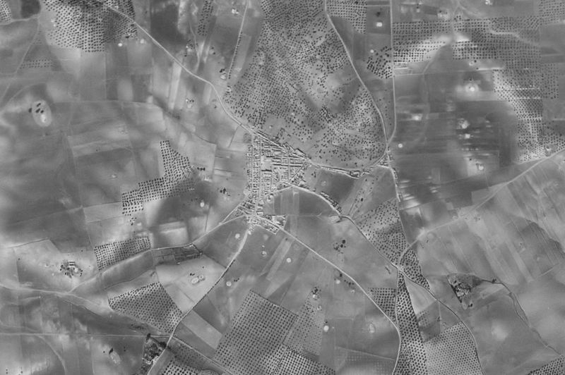 Ortofoto de 1956-1957 del núcleo de San Sebastián de los Ballesteros