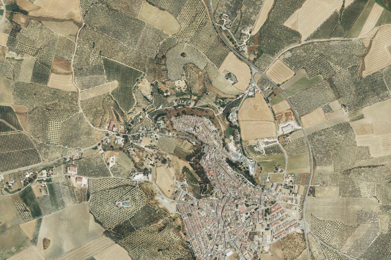 Ortofoto actual del núcleo de Santaella