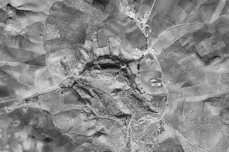 Ortofoto de 1956-1957 del núcleo de Santaella