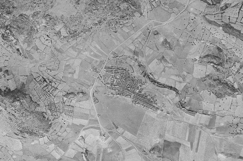 Ortofoto de 1956-1957 del núcleo de Santa Eufemia