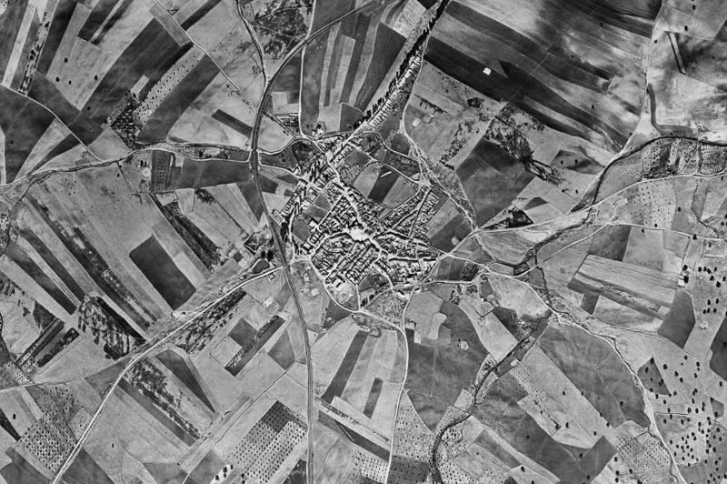 Ortofoto de 1956-1957 del núcleo de Valsequillo