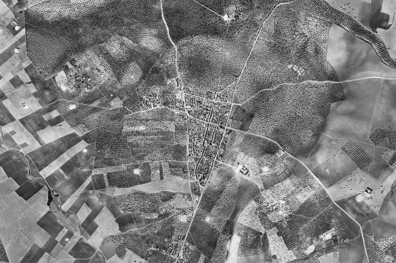 Ortofoto de 1956-1957 del núcleo de La Victoria