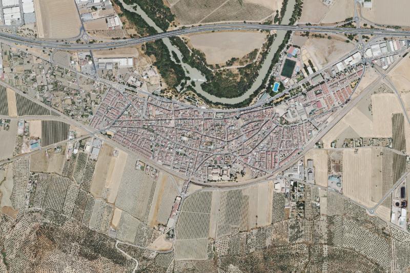 Ortofoto actual del núcleo de Villa del Río