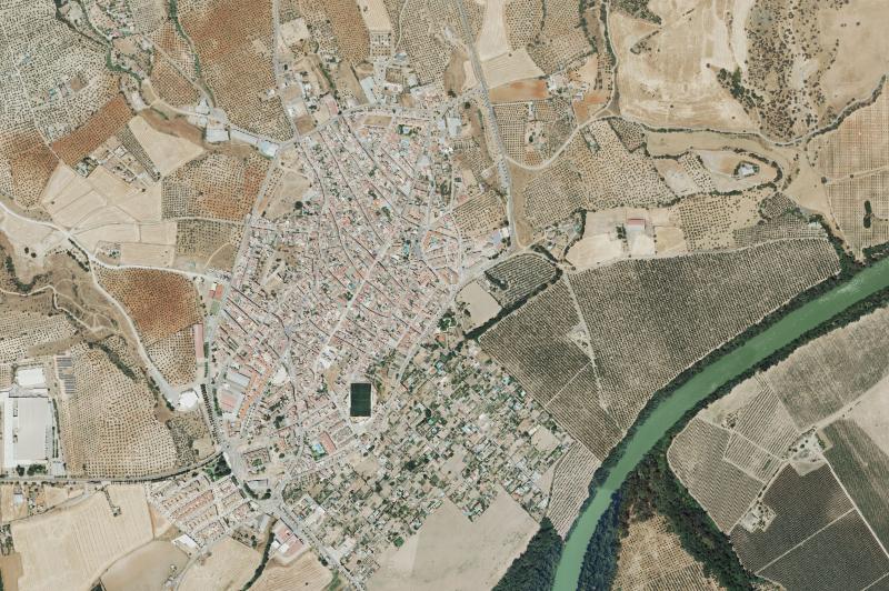 Ortofoto actual del núcleo de Villafranca de Córdoba