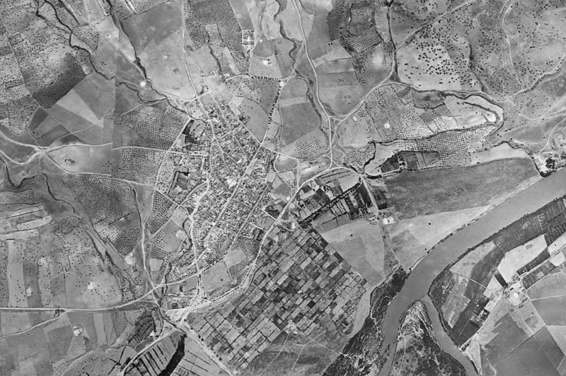 Ortofoto de 1956-1957 del núcleo de Villafranca de Córdoba