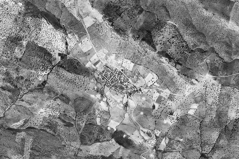 Ortofoto de 1956-1957 del núcleo de Villaharta