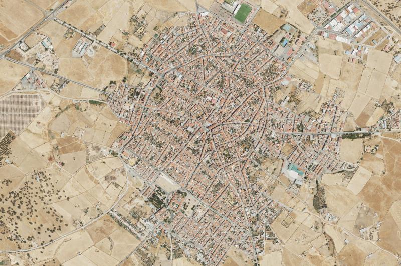 Ortofoto actual del núcleo de Villanueva de Córdoba