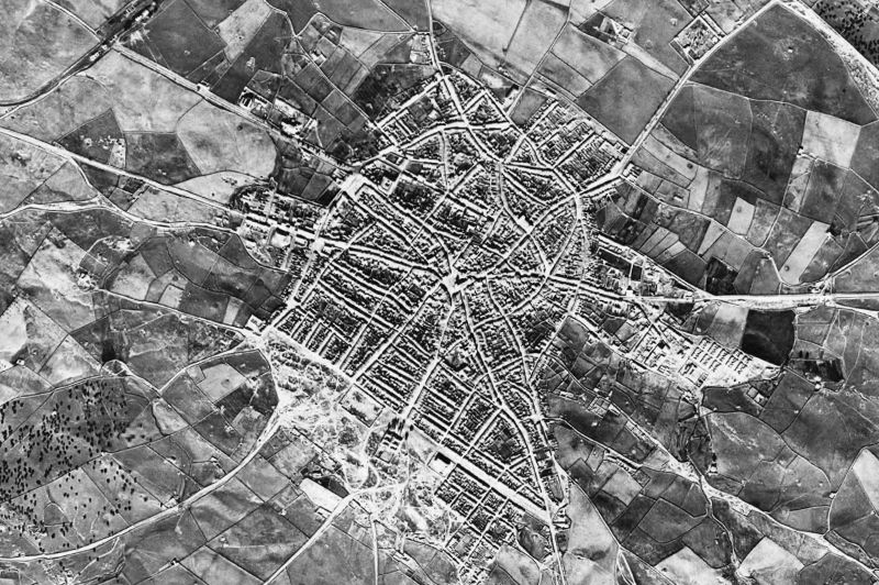 Ortofoto de 1956-1957 del núcleo de Villanueva de Córdoba