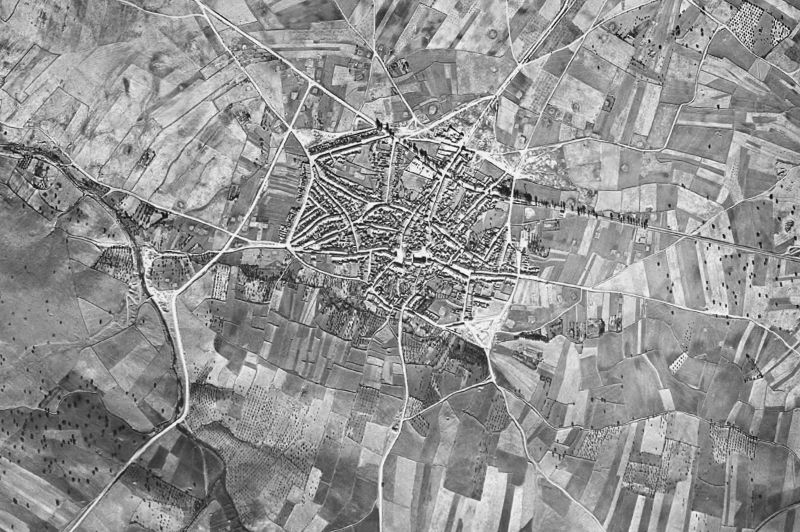 Ortofoto de 1956-1957 del núcleo de Villanueva del Duque