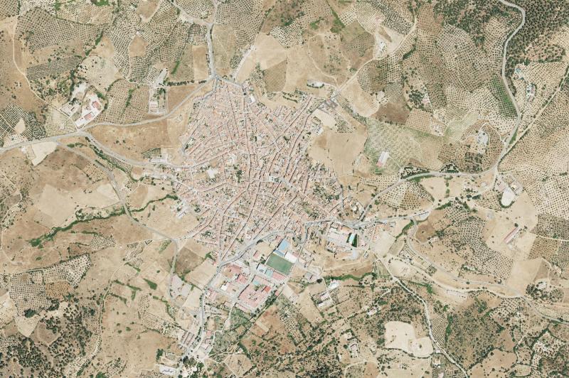 Ortofoto actual del núcleo de Villaviciosa de Córdoba