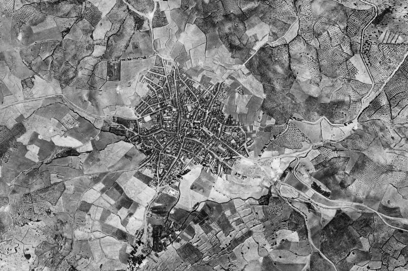 Ortofoto de 1956-1957 del núcleo de Villaviciosa de Córdoba