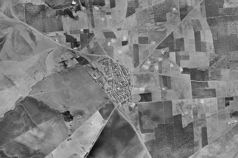 Ortofoto de 1956-1957 del núcleo de Fuente Carreteros