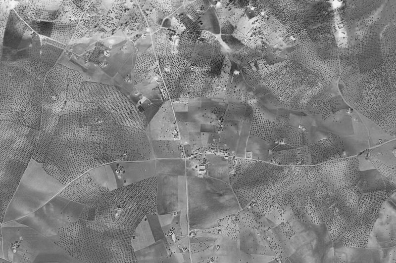 Ortofoto de 1956-1957 del núcleo de La Guijarrosa