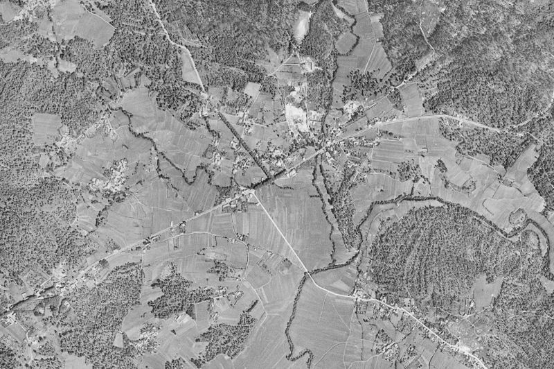 Ortofoto de 1956-1957 del núcleo de Ames