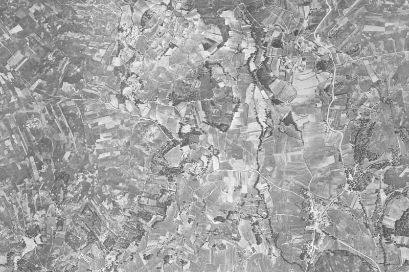 Ortofoto de 1956-1957 del núcleo de A Baña
