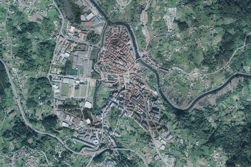 Ortofoto actual del núcleo de Betanzos